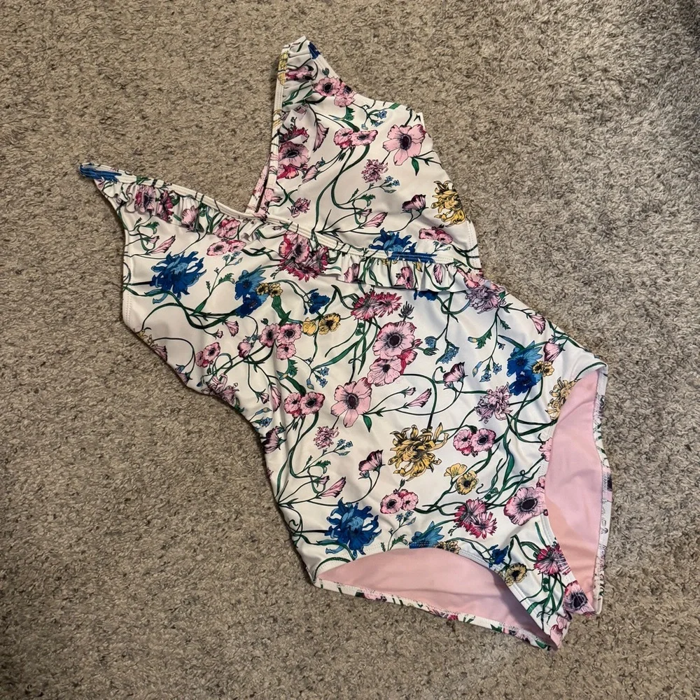 Juicy Couture Black Label Pink Floral One Piece Large